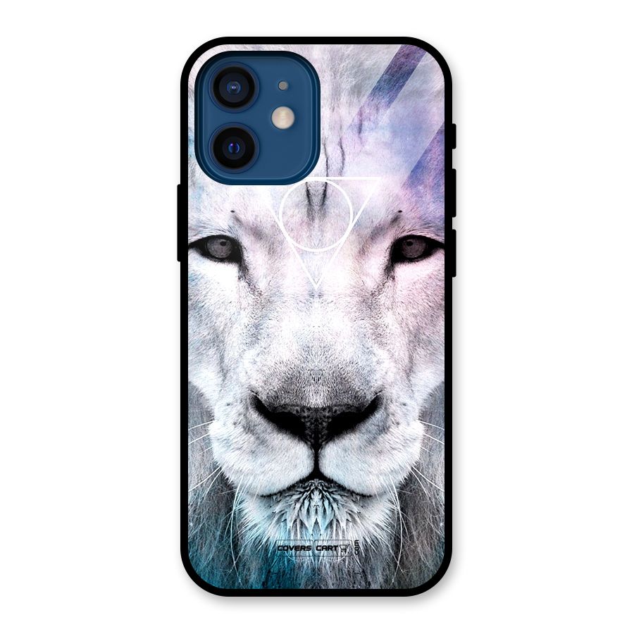 White Lion Glass Back Case for iPhone 12 Mini