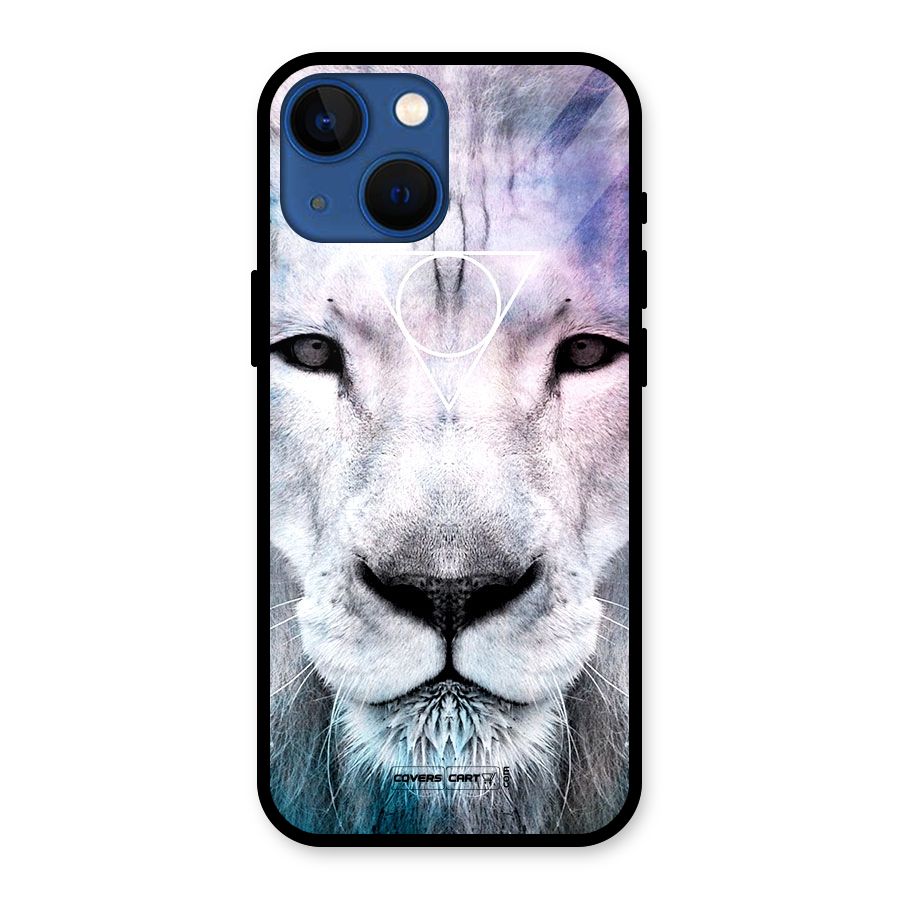 White Lion Glass Back Case for iPhone 13 Mini