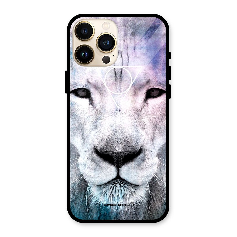 White Lion Glass Back Case for iPhone 13 Pro Max