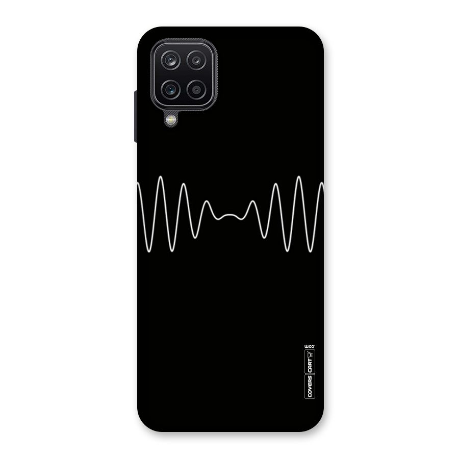 White Minimal Thread Back Case for Galaxy A12