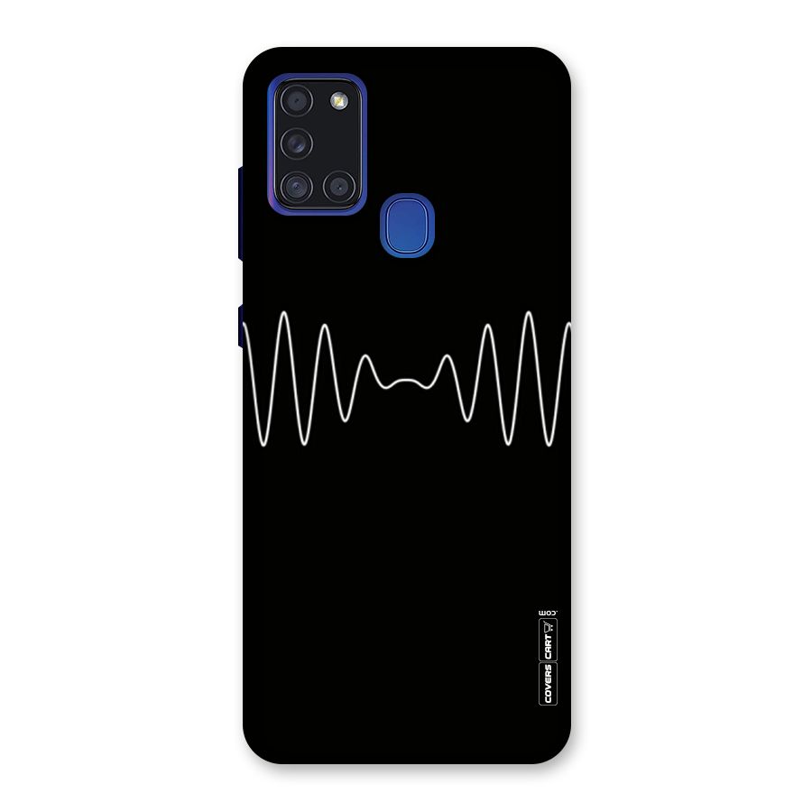 White Minimal Thread Back Case for Galaxy A21s