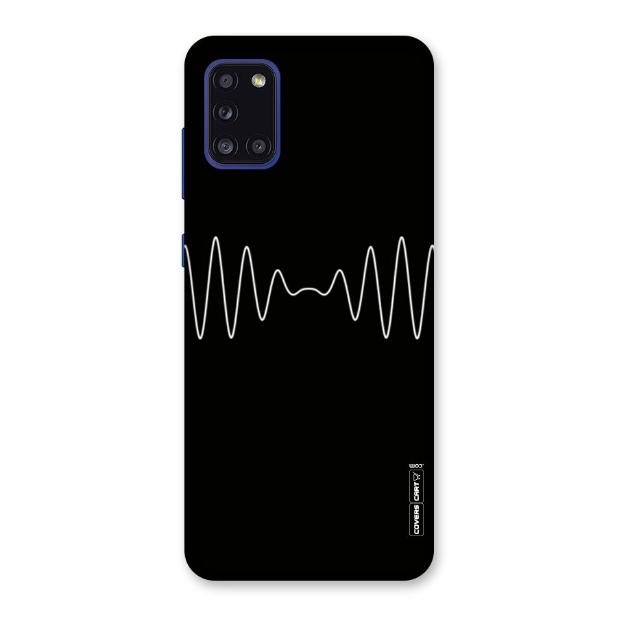 White Minimal Thread Back Case for Galaxy A31