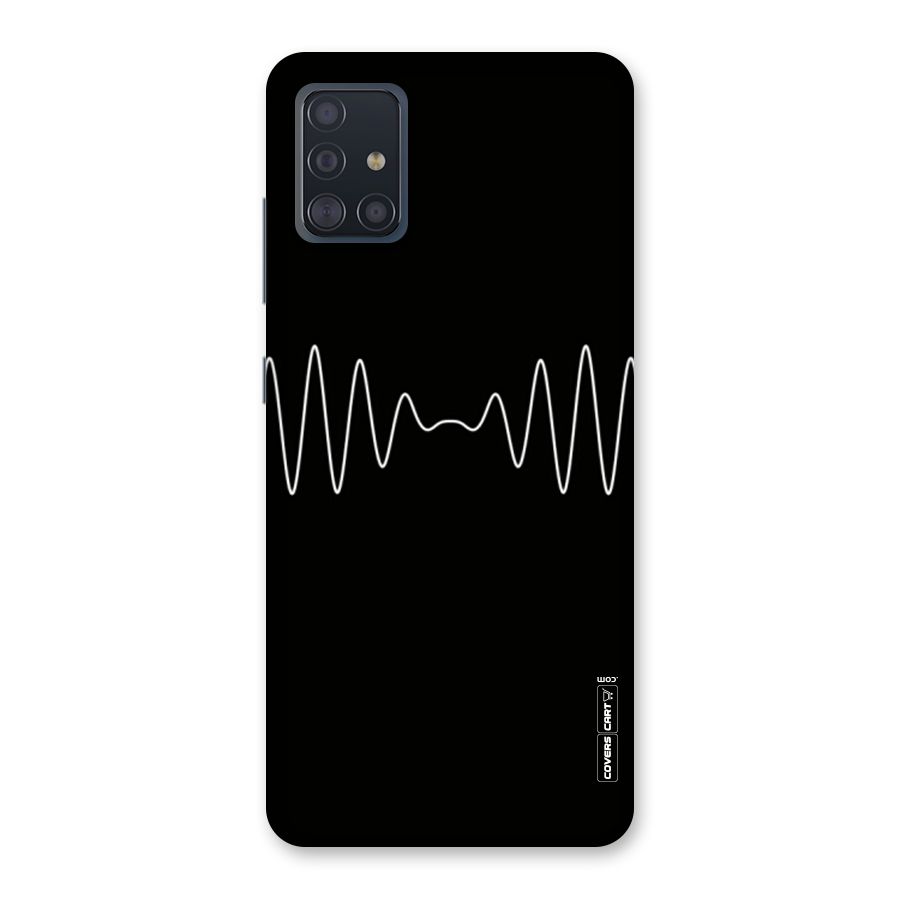 White Minimal Thread Back Case for Galaxy A51
