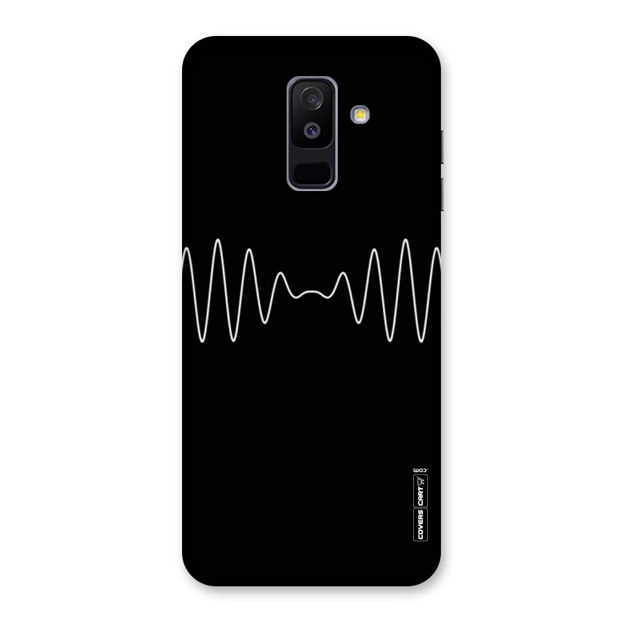 White Minimal Thread Back Case for Galaxy A6 Plus