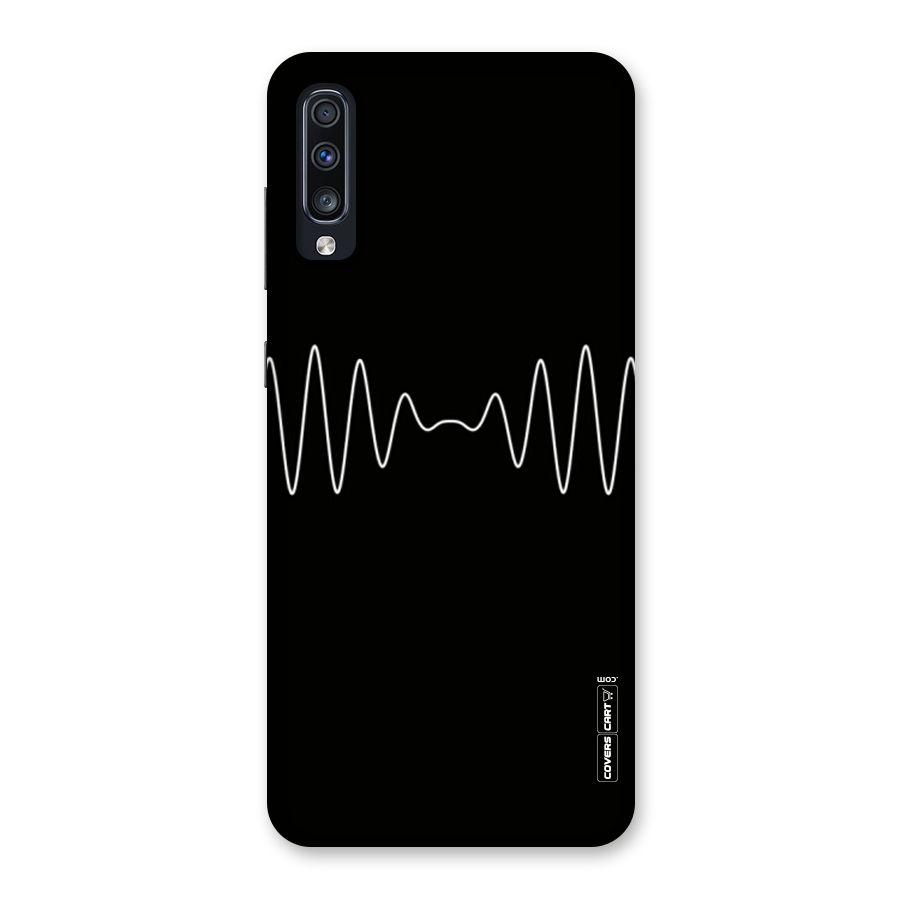 White Minimal Thread Back Case for Galaxy A70