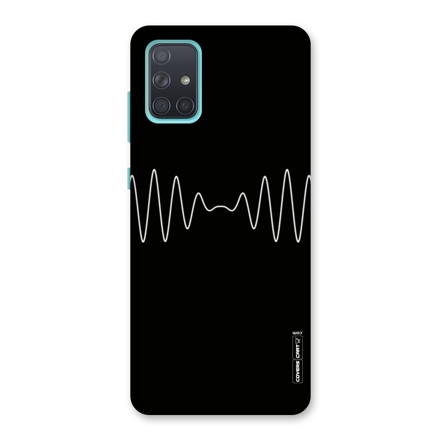 White Minimal Thread Back Case for Galaxy A71