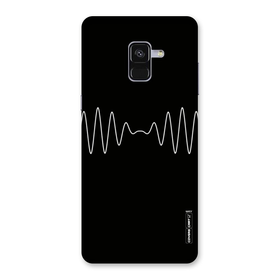 White Minimal Thread Back Case for Galaxy A8 Plus