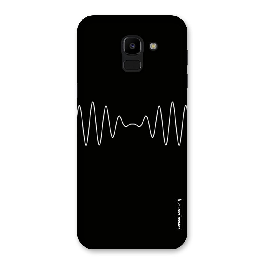 White Minimal Thread Back Case for Galaxy J6