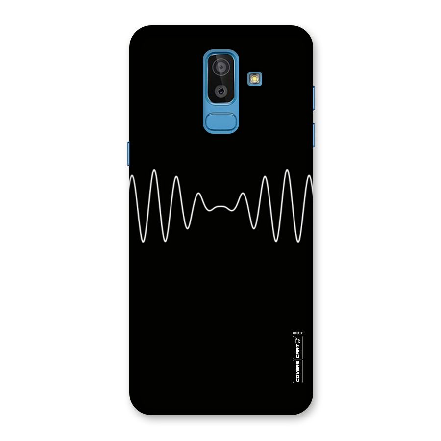 White Minimal Thread Back Case for Galaxy J8