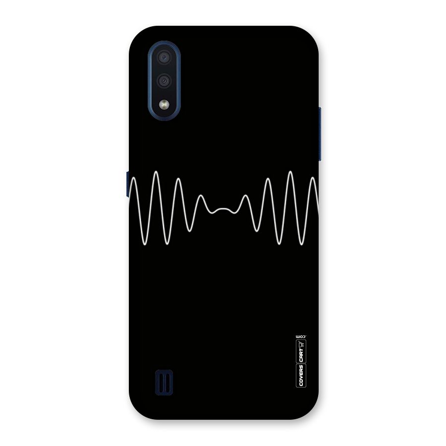 White Minimal Thread Back Case for Galaxy M01