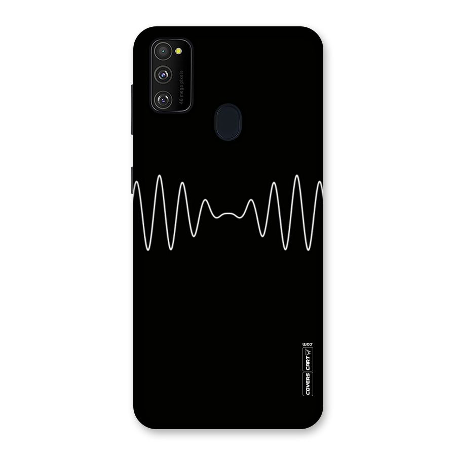 White Minimal Thread Back Case for Galaxy M21