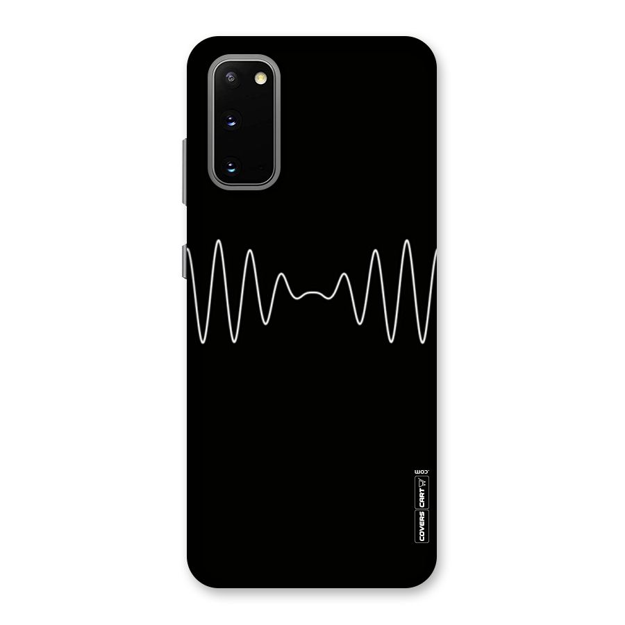 White Minimal Thread Back Case for Galaxy S20