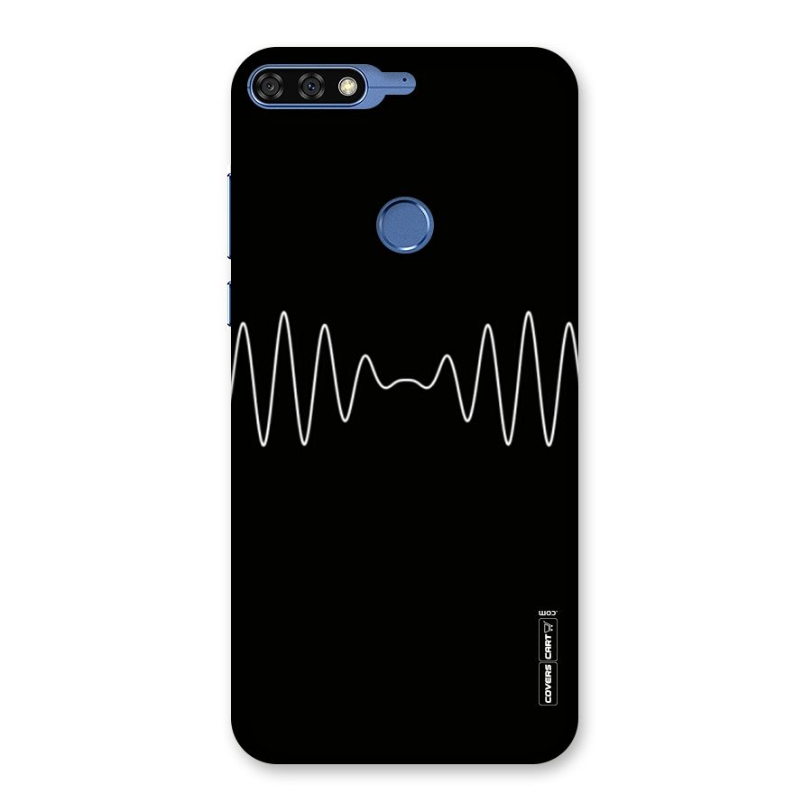 White Minimal Thread Back Case for Honor 7C