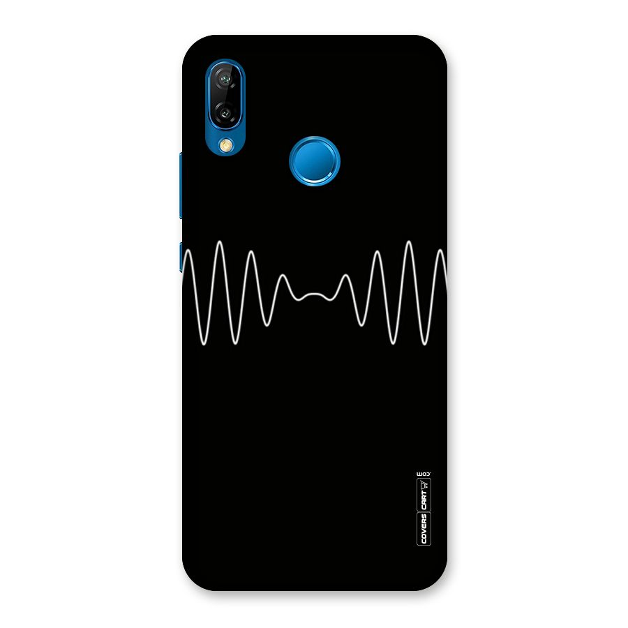 White Minimal Thread Back Case for Huawei P20 Lite