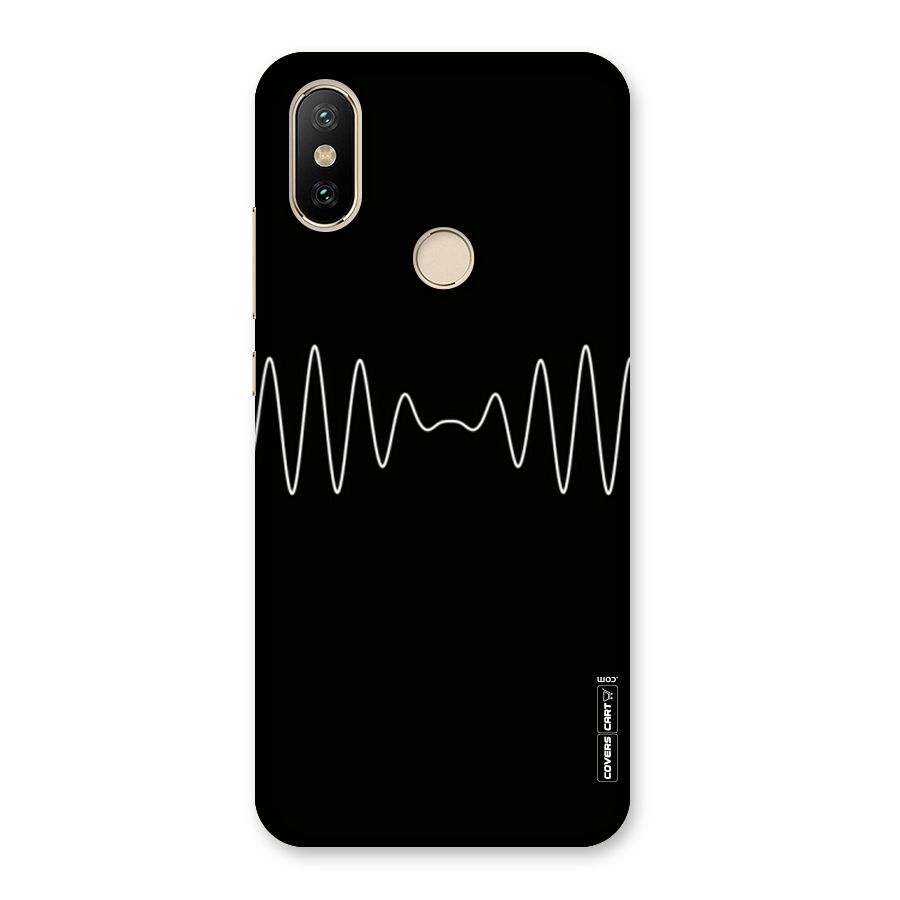 White Minimal Thread Back Case for Mi A2