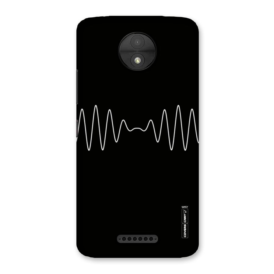 White Minimal Thread Back Case for Moto C