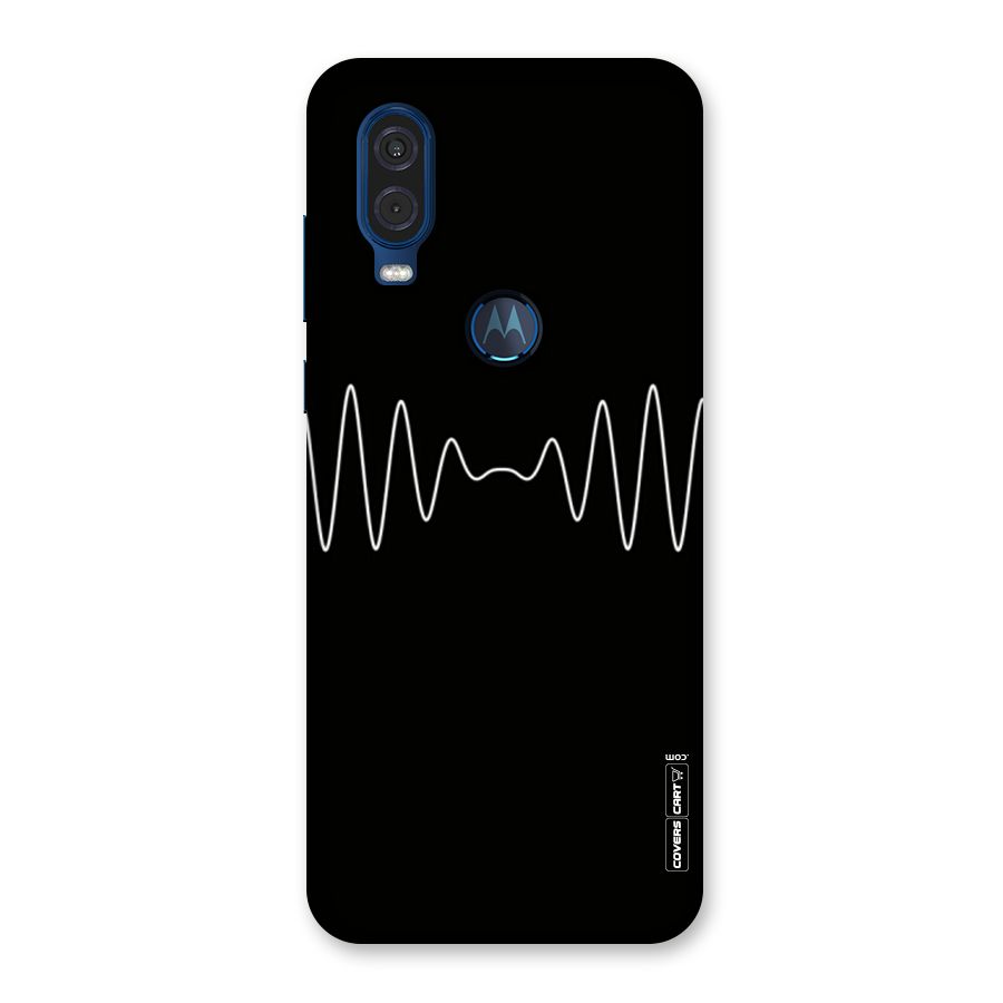 White Minimal Thread Back Case for Motorola One Vision