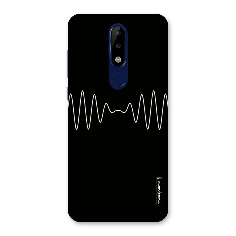 White Minimal Thread Back Case for Nokia 5.1 Plus