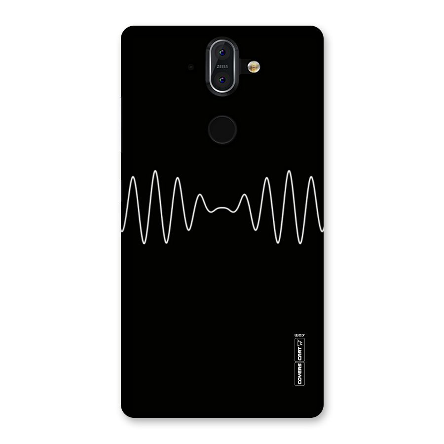 White Minimal Thread Back Case for Nokia 8 Sirocco