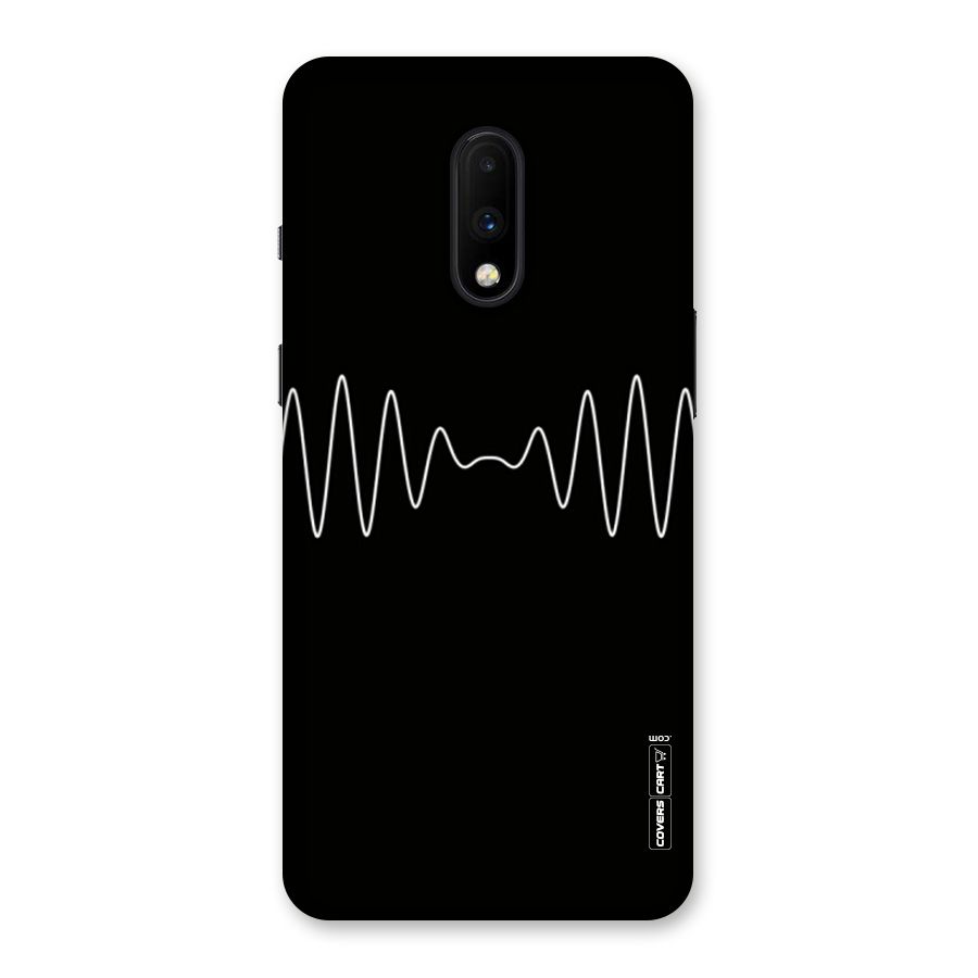 White Minimal Thread Back Case for OnePlus 7