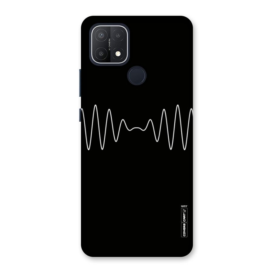 White Minimal Thread Back Case for Oppo A15