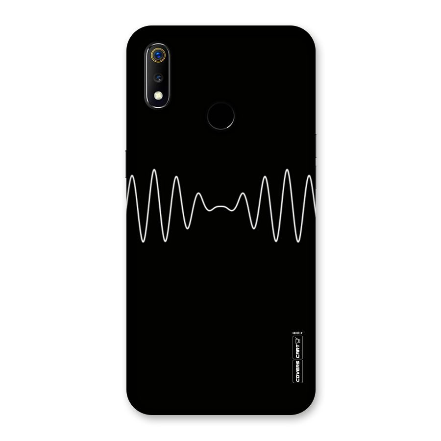 White Minimal Thread Back Case for Realme 3
