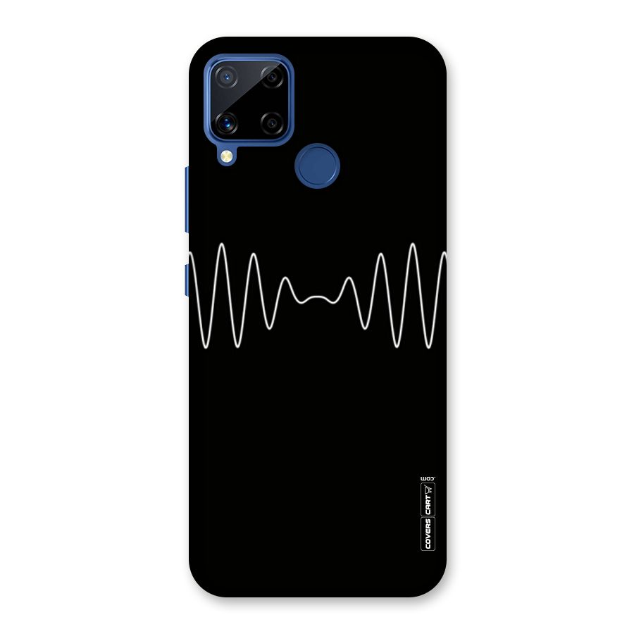White Minimal Thread Back Case for Realme C15