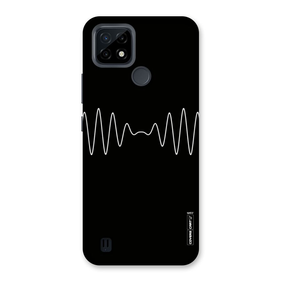 White Minimal Thread Back Case for Realme C21