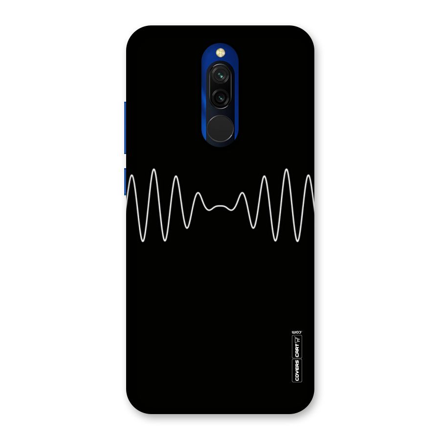 White Minimal Thread Back Case for Redmi 8