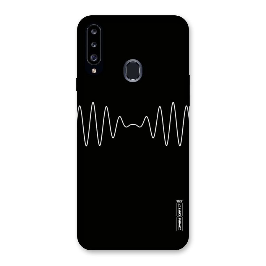 White Minimal Thread Back Case for Samsung Galaxy A20s