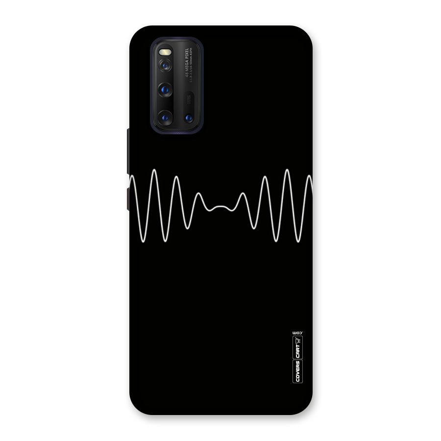 White Minimal Thread Back Case for Vivo iQOO 3