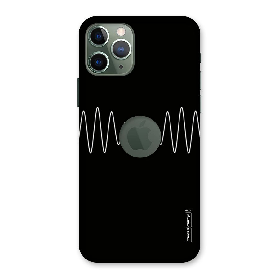 White Minimal Thread Back Case for iPhone 11 Pro Logo  Cut