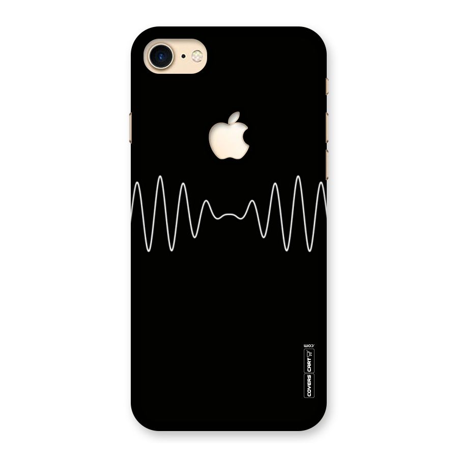 White Minimal Thread Back Case for iPhone 7 Apple Cut