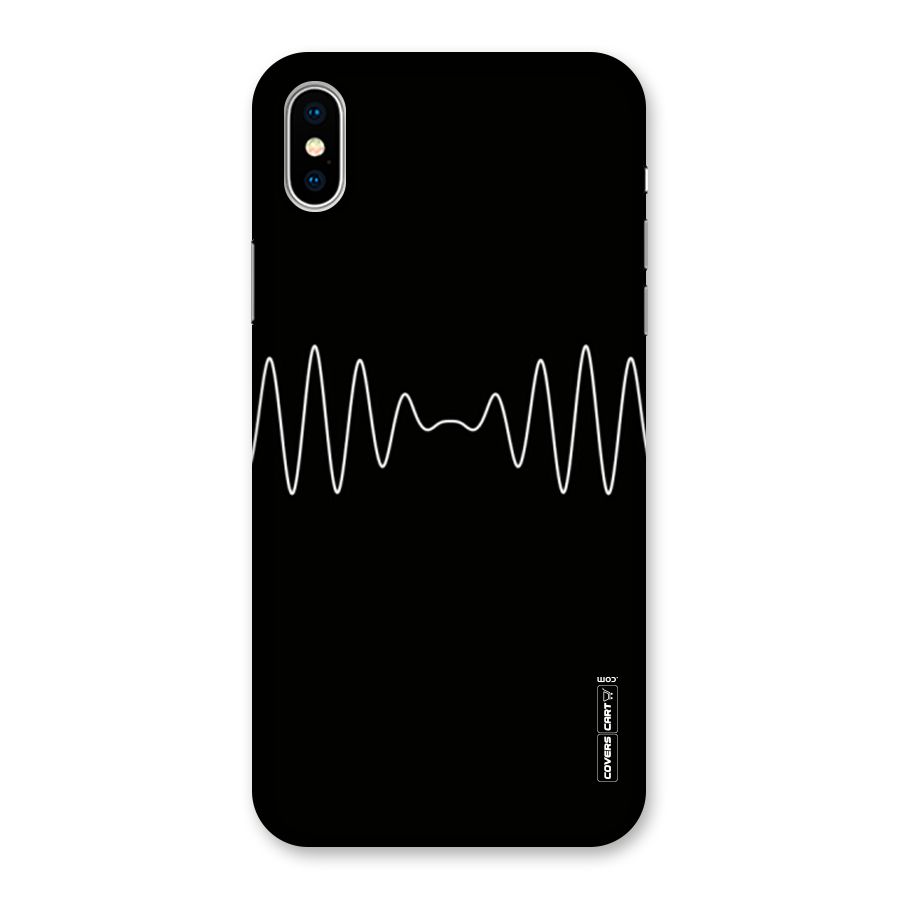 White Minimal Thread Back Case for iPhone XS