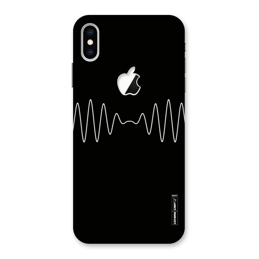 White Minimal Thread Back Case for iPhone XS Max Apple Cut