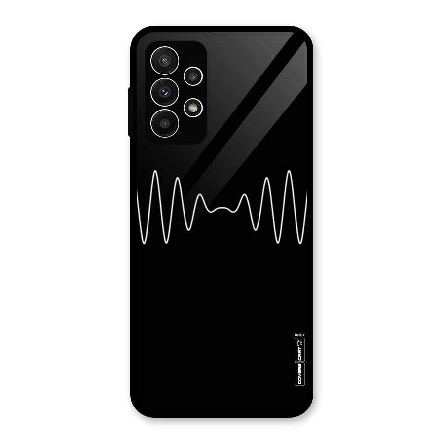 White Minimal Thread Glass Back Case for Galaxy A23