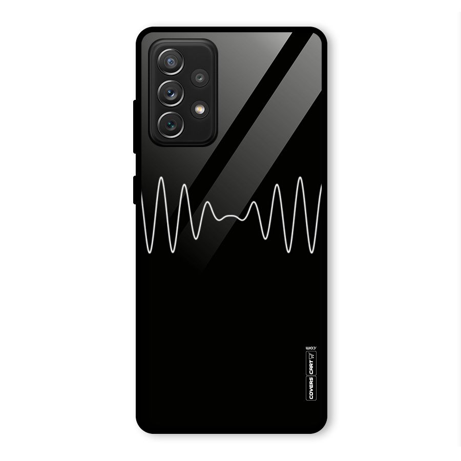White Minimal Thread Glass Back Case for Galaxy A72