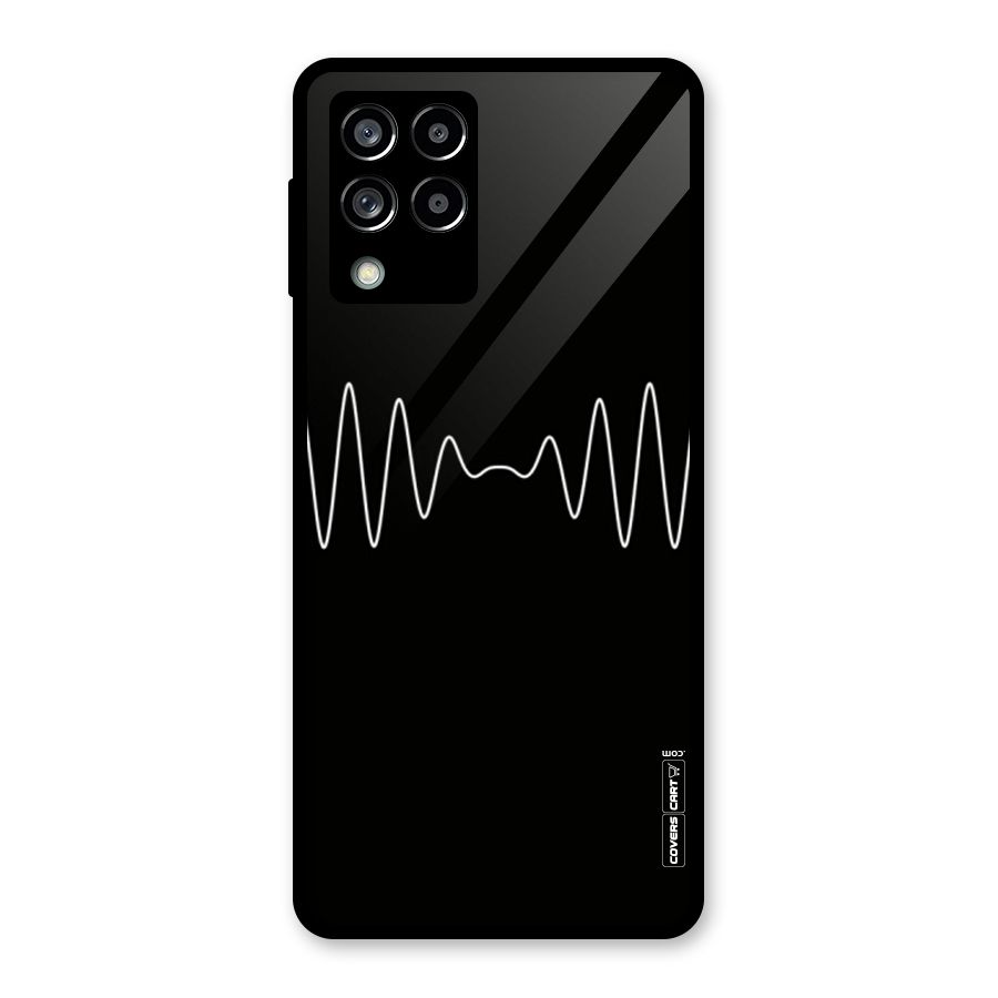 White Minimal Thread Glass Back Case for Galaxy M53 5G