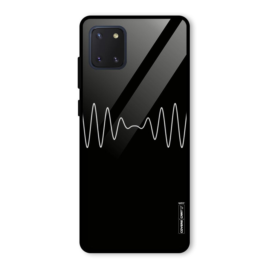White Minimal Thread Glass Back Case for Galaxy Note 10 Lite