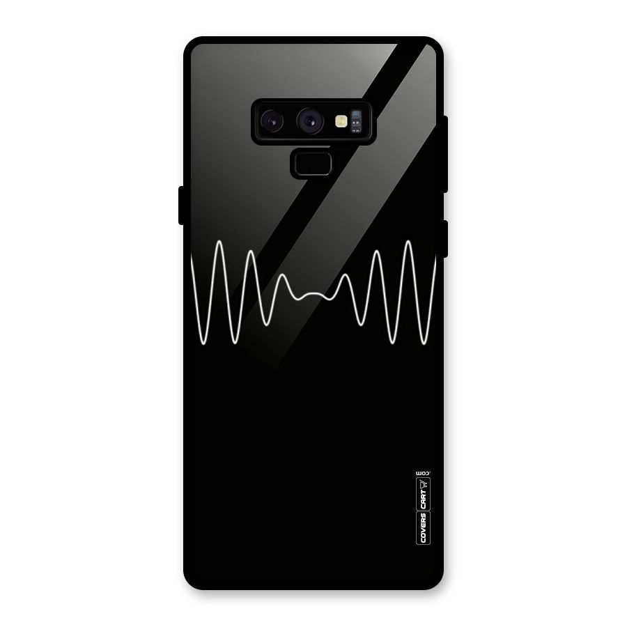 White Minimal Thread Glass Back Case for Galaxy Note 9