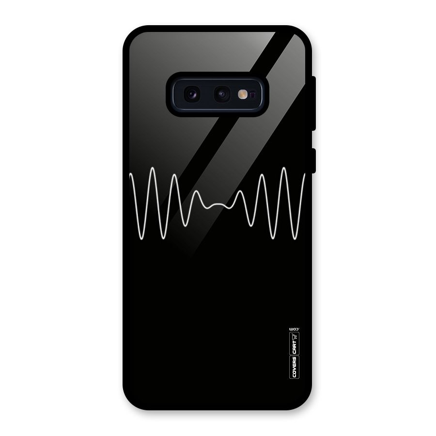 White Minimal Thread Glass Back Case for Galaxy S10e