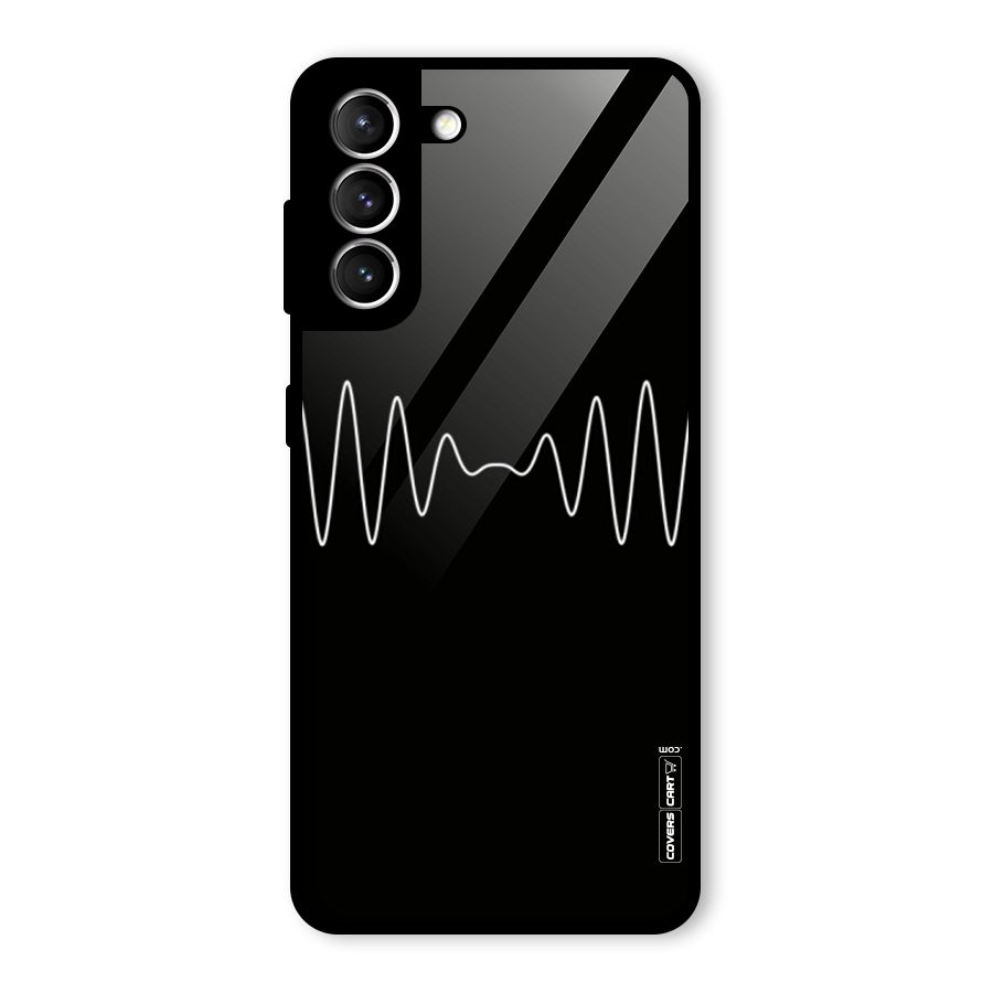 White Minimal Thread Glass Back Case for Galaxy S21 5G