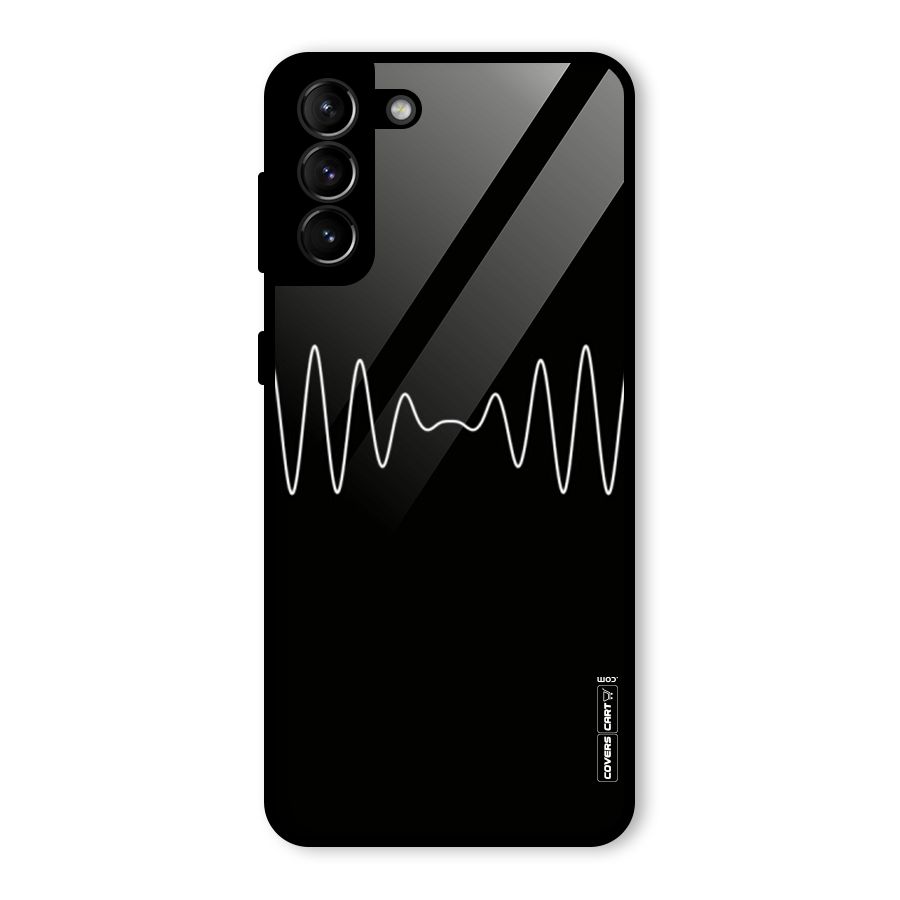 White Minimal Thread Glass Back Case for Galaxy S21 Plus