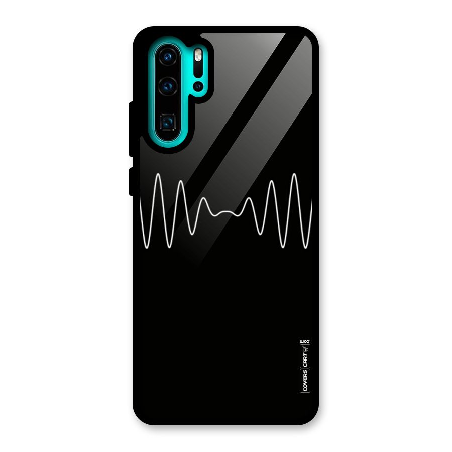 White Minimal Thread Glass Back Case for Huawei P30 Pro