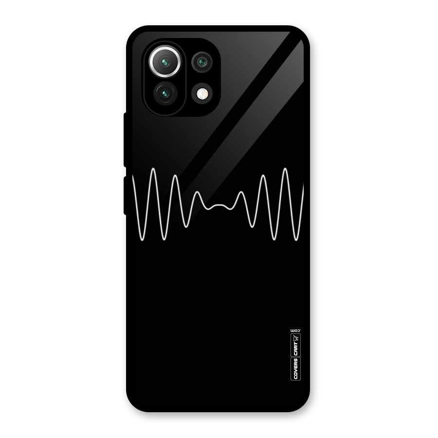 White Minimal Thread Glass Back Case for Mi 11 Lite