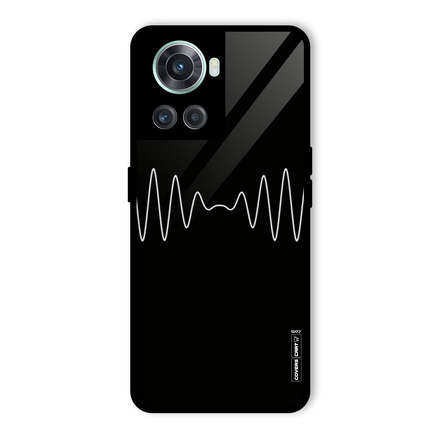 White Minimal Thread Glass Back Case for OnePlus 10R