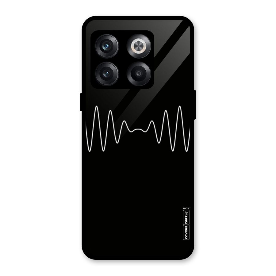 White Minimal Thread Glass Back Case for OnePlus 10T