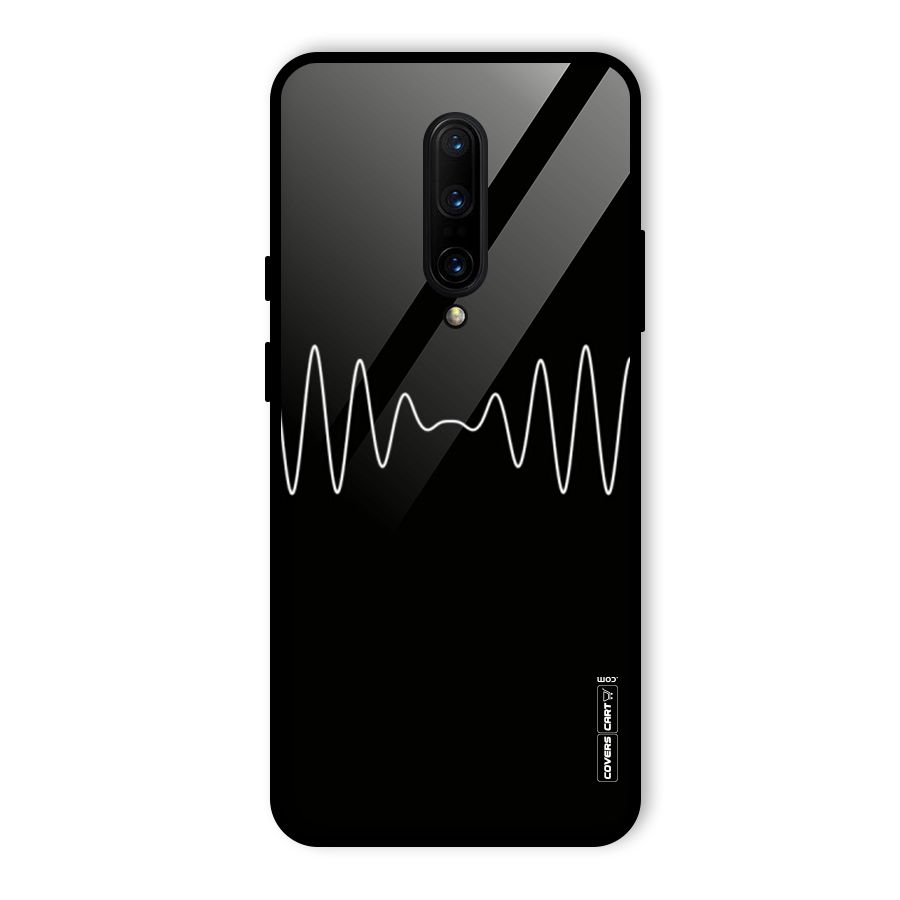 White Minimal Thread Glass Back Case for OnePlus 7 Pro