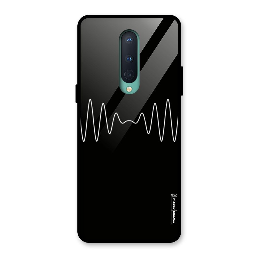 White Minimal Thread Glass Back Case for OnePlus 8