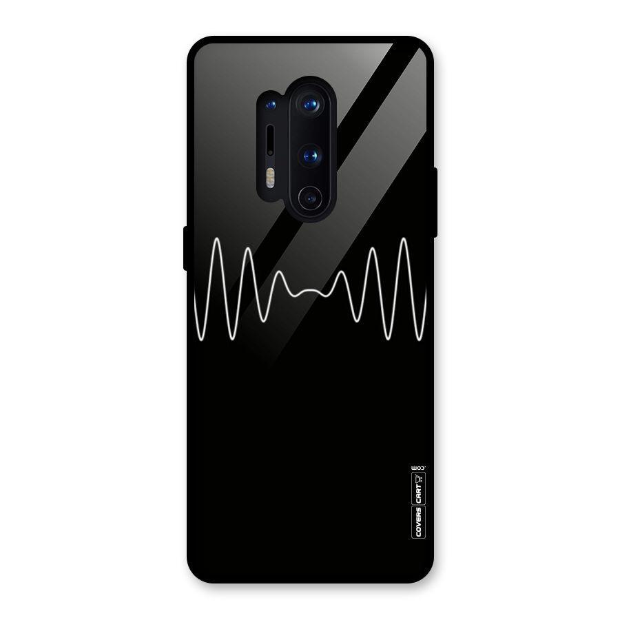 White Minimal Thread Glass Back Case for OnePlus 8 Pro